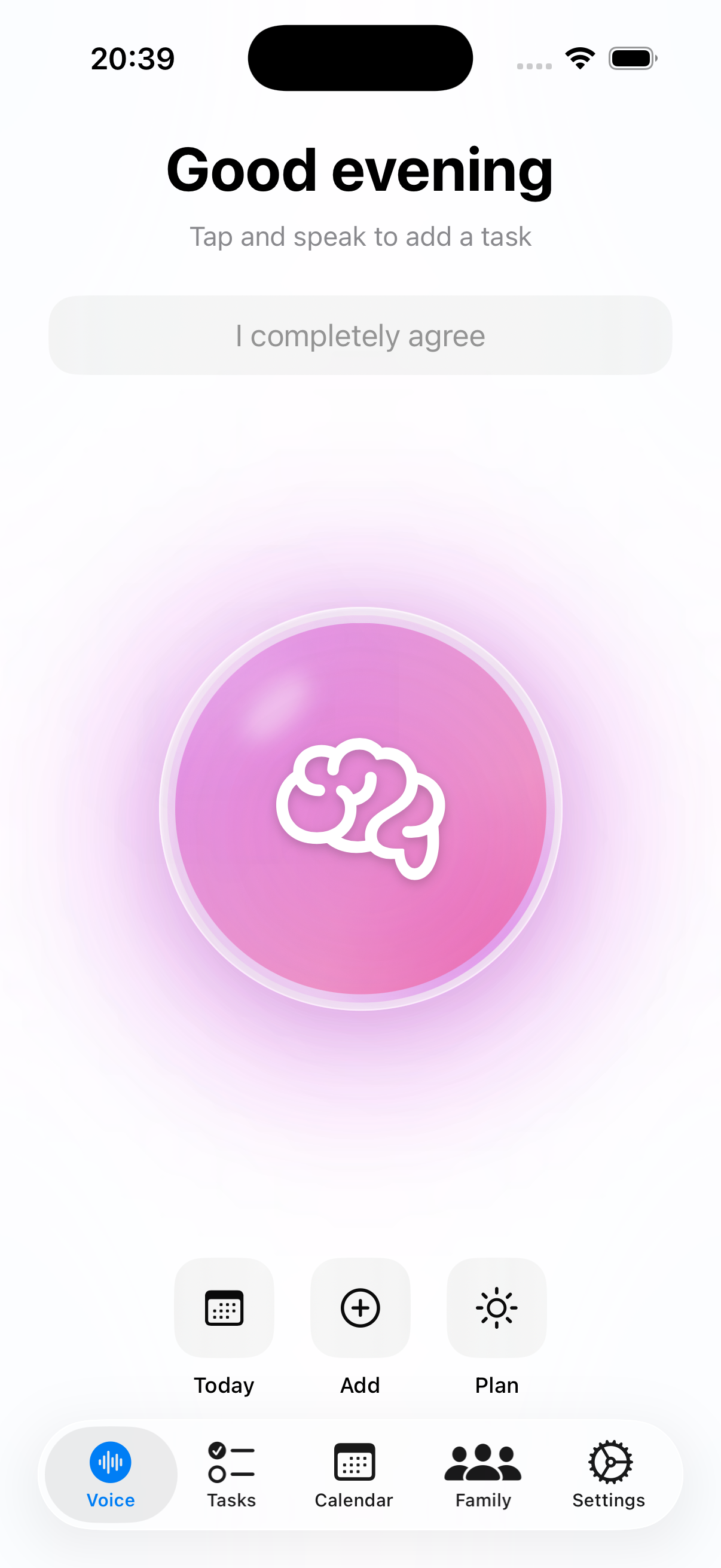 VoiceTasks AI processing your spoken task